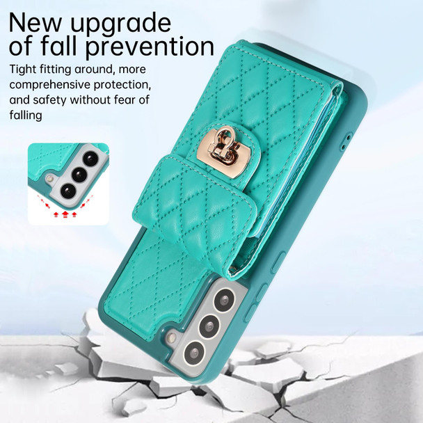 For Samsung Galaxy S21 5G Card Slot Leatherette Phone Case(Mint Green)