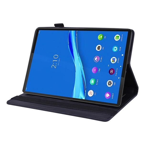 For Lenovo Tab M10 Plus 10.6 3rd Gen 2022 Calf Texture Embossed Flip Leatherette Tablet Case(Black)