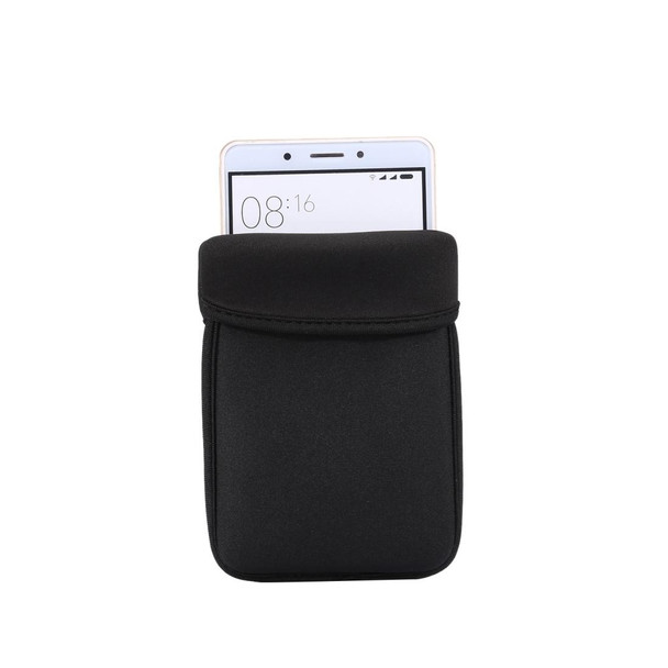Universal Neoprene Cell Phone Bag Suitable for 6.4-7.2 inch Smartphones(Black)