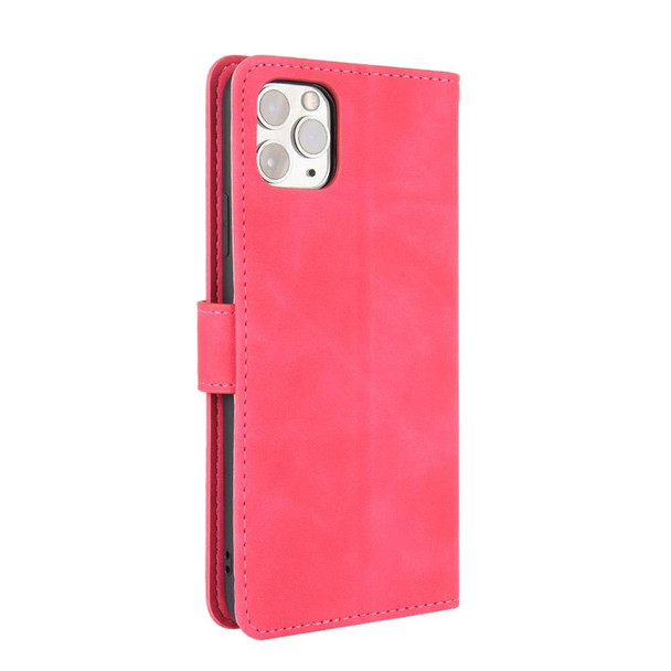 iPhone 11 Pro Solid Color Skin Feel Magnetic Buckle Horizontal Flip Calf Texture PU Leather Case with Holder & Card Slots & Wallet(Rose Gold)