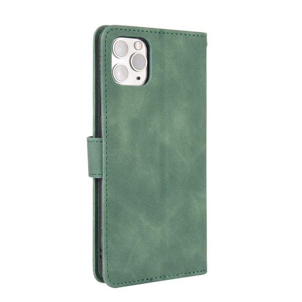 iPhone 11 Pro Solid Color Skin Feel Magnetic Buckle Horizontal Flip Calf Texture PU Leather Case with Holder & Card Slots & Wallet(Green)