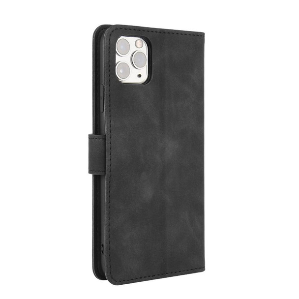 iPhone 12 mini Solid Color Skin Feel Magnetic Buckle Horizontal Flip Calf Texture PU Leather Case with Holder & Card Slots & Wallet(Black)