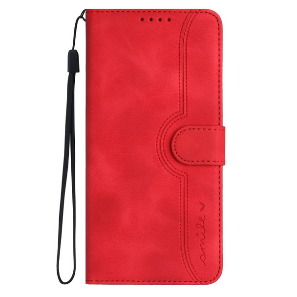 For Samsung Galaxy A72 4G/5G Heart Pattern Skin Feel Leatherette Phone Case(Red)
