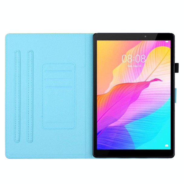 For Lenovo Tab M10 HD Gen 2 Stitching Gradient Leatherette Tablet Case(Green Blue)