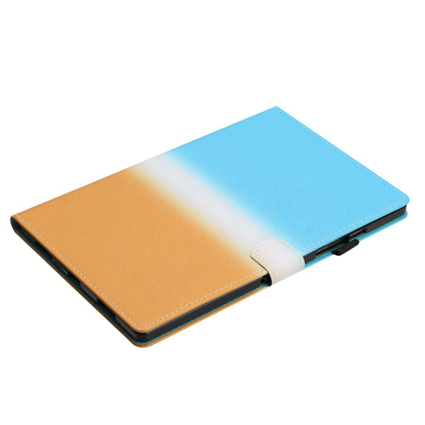 For Lenovo Tab M10 Plus 10.6 3rd Gen 2022 Stitching Gradient Leatherette Tablet Case(Blue Orange)