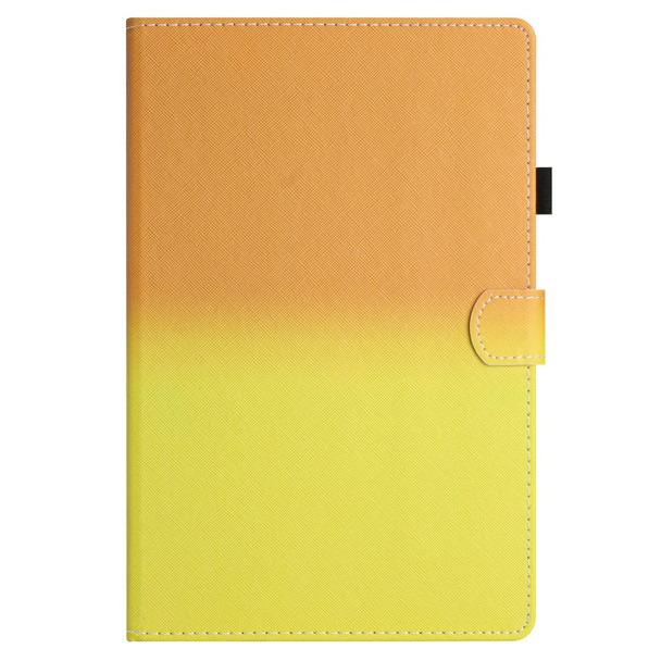 For iPad Pro 11 2018 / Air 2022/2020 Stitching Gradient Leatherette Tablet Case(Orange Yellow)