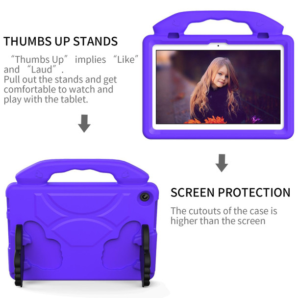 For Lenovo Tab M10 3rd Gen 10.1 TB-328 Thumb Bracket EVA Shockproof Tablet Case(Purple)