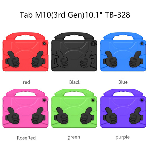 For Lenovo Tab M10 3rd Gen 10.1 TB-328 Thumb Bracket EVA Shockproof Tablet Case(Purple)