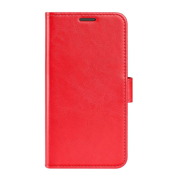 For OPPO A17 R64 Texture Horizontal Flip Leatherette Phone Case(Red)