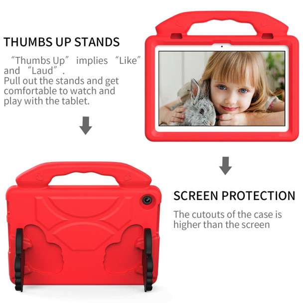 For Lenovo Tab M10 3rd Gen 10.1 TB-328 Thumb Bracket EVA Shockproof Tablet Case(Red)