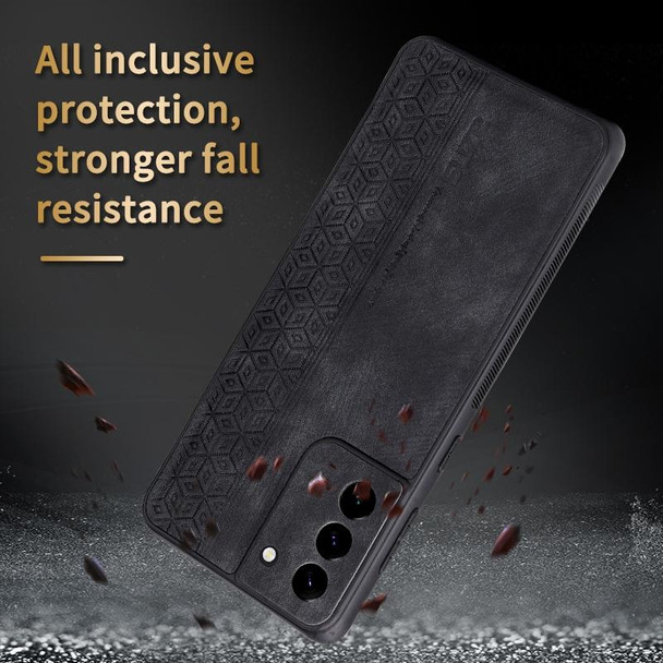 For Samsung Galaxy S21 5G AZNS 3D Embossed Skin Feel Phone Case(Dark Green)