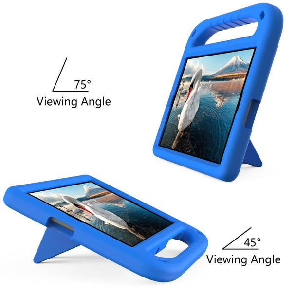 For Lenovo Tab K10 Handle EVA Shockproof Tablet Case with Holder(Blue)