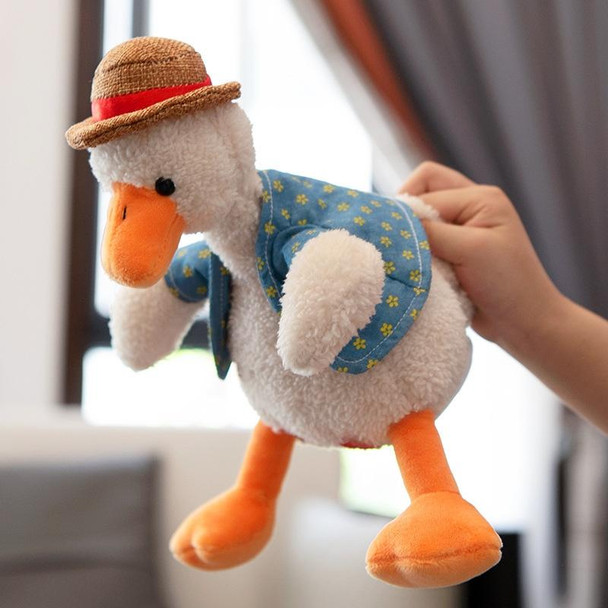 Repeat Duck Tricky Duck Learn Talking Singing Plush Duck Toy, Style:Remote Control+Recording