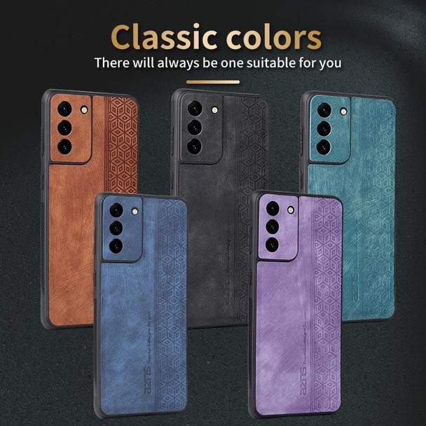 For Samsung Galaxy S21 5G AZNS 3D Embossed Skin Feel Phone Case(Purple)