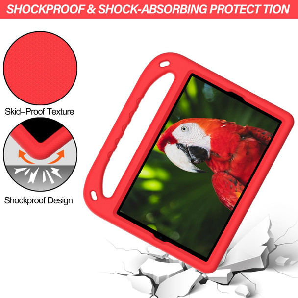 For Lenovo Tab K10 Handle EVA Shockproof Tablet Case with Holder(Red)