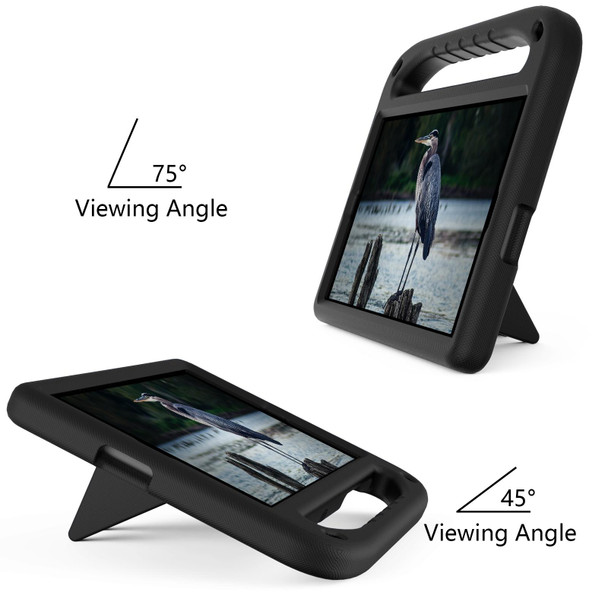 For Lenovo Tab K10 Handle EVA Shockproof Tablet Case with Holder(Black)