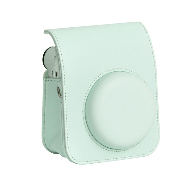 For FUJIFILM instax mini 12 Full Body Leatherette Case Camera Bag with Strap (Green)