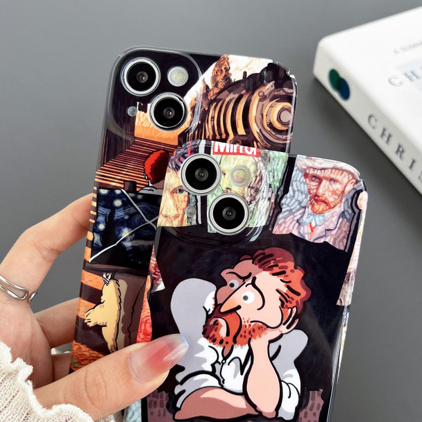 For iPhone XS Max Precise Hole Glossy PC Phone Case(Train Station)