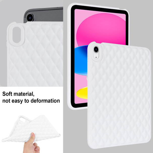 For iPad Air 5 10.9 / Air 4 Rhombic TPU Tablet Case(White)