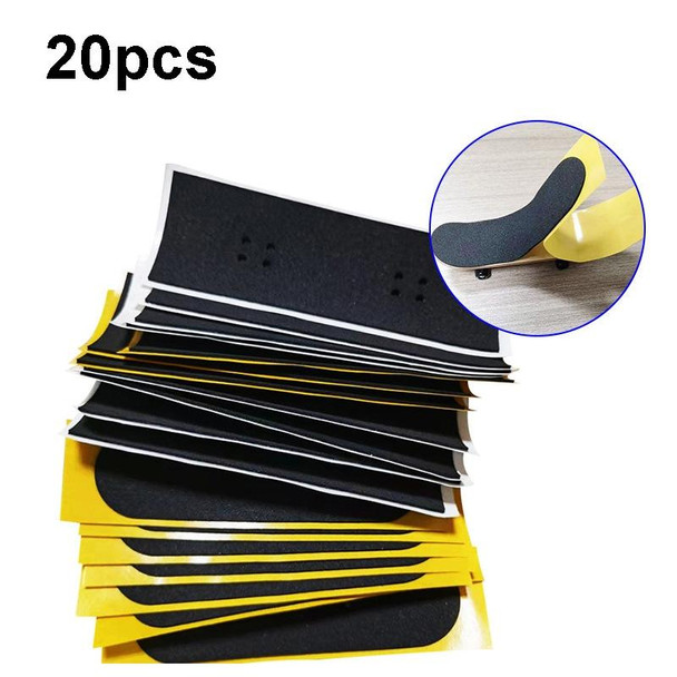 20pcs Finger Skateboard Anti-slip Sticker Sponge Pad, Size: 38x98mm(Black)