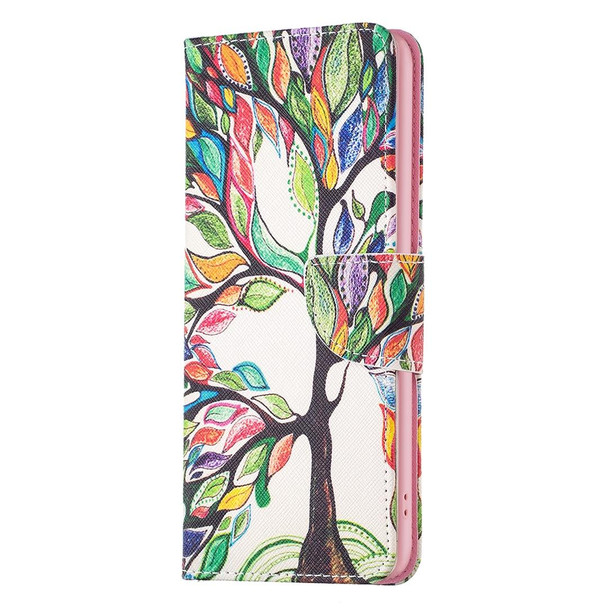 For Realme C55 Colored Drawing Pattern Leatherette Phone Case(Tree Life)