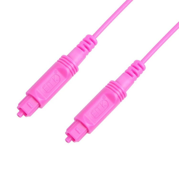 1.5m EMK OD2.2mm Digital Audio Optical Fiber Cable Plastic Speaker Balance Cable(Pink)