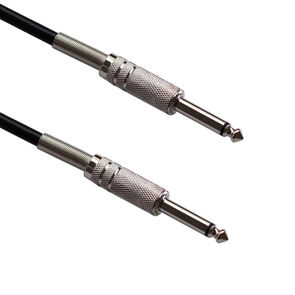 1.8m  1/4 inch (6.35mm) Male to Male Shielded Jack Mono Plugs Audio Patch Cable