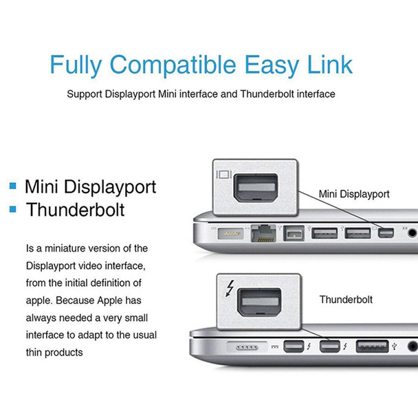 1080P Mini DisplayPort to VGA Cable Adapter (Black)