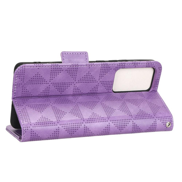 For Xiaomi 12 / 12S Symmetrical Triangle Leather Phone Case(Purple)