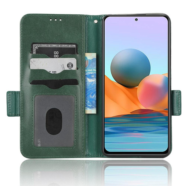 For Xiaomi Redmi Note 10 Pro 4G / Pro Max 4G Symmetrical Triangle Leather Phone Case(Green)