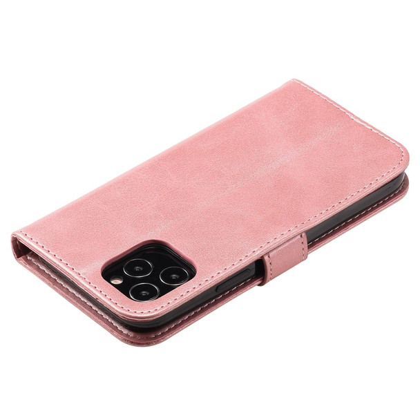 iPhone 12 mini Pro Fashion Calf Texture Zipper Horizontal Flip Leather Case with Stand & Card Slots & Wallet Function(Rose Gold)