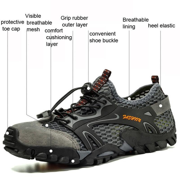 Hiking Shoes Summer Sandals Outdoor Wading Beach Shoes, Size: 48(Black)