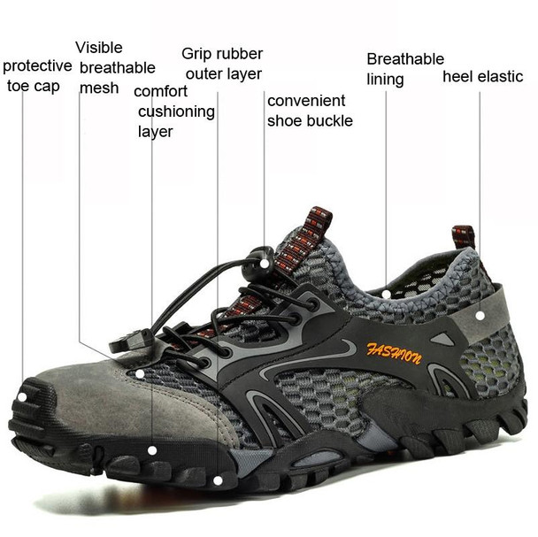 Hiking Shoes Summer Sandals Outdoor Wading Beach Shoes, Size: 47(Black)
