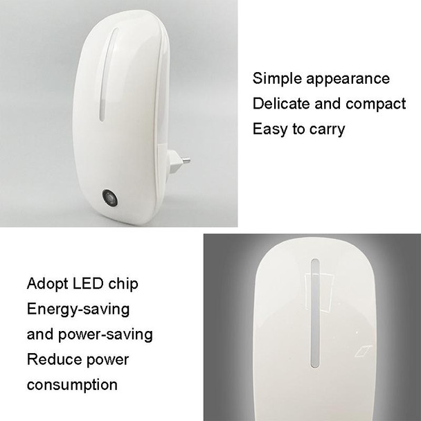 A66 Mouse Type LED Intelligent Light Control Night Light, Plug:US Plug(Blue)