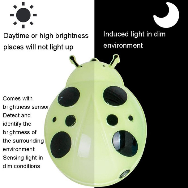 A62 Beetle Shape LED Night Light Plug-in Intelligent Light Control Sensor Light, Plug:AU Plug(Green)