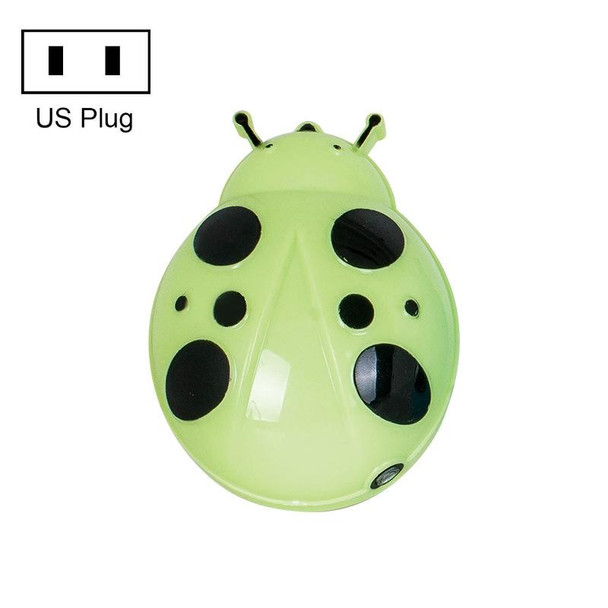 A62 Beetle Shape LED Night Light Plug-in Intelligent Light Control Sensor Light, Plug:US Plug(Green)