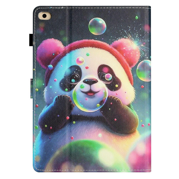 For iPad 9.7 2017&2018/Air 2/Air Coloured Drawing Stitching Smart Leatherette Tablet Case(Panda)