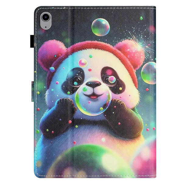 For iPad mini 6 Coloured Drawing Stitching Smart Leatherette Tablet Case(Panda)