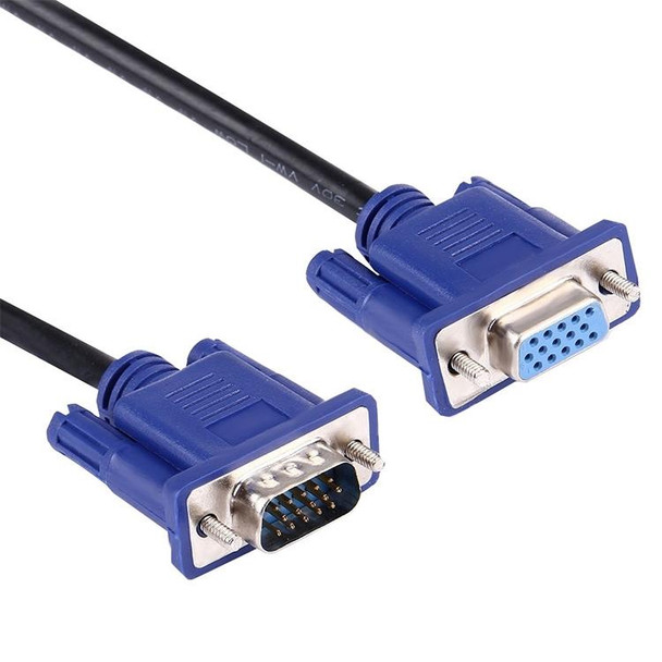 5m Good Quality VGA 15 Pin Male to VGA 15 Pin Female Cable for LCD Monitor, Projector, etc(Black)