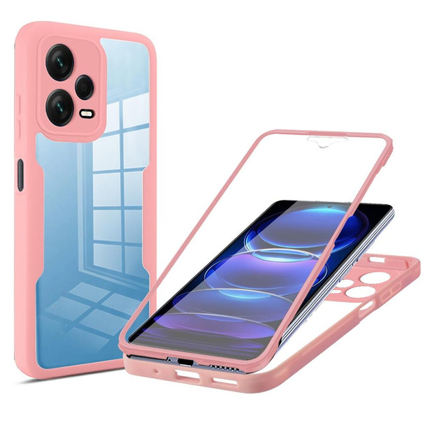 For Xiaomi Redmi Note 12 Pro 5G / Poco X5 Pro Acrylic + TPU 360 Degrees Full Coverage Phone Case(Pink)