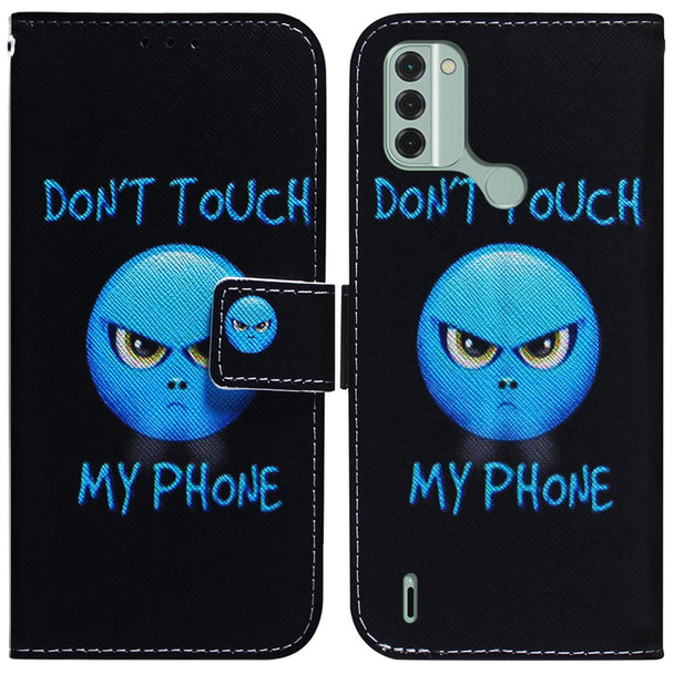 For Nokia C31 Coloured Drawing Flip Leatherette Phone Case(Anger)