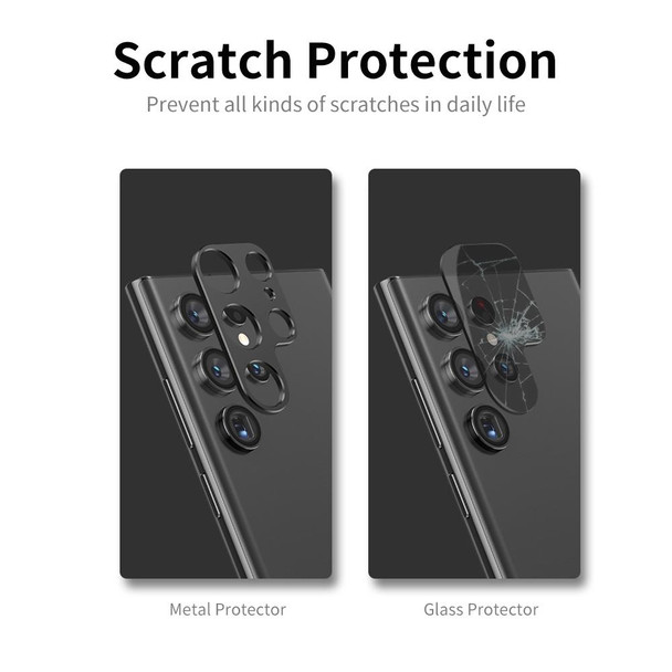 For Samsung Galaxy S23 5G / S23+ 5G ENKAY Hat-Prince Aluminium Alloy Camera Lens Protector Full Cover(Black)