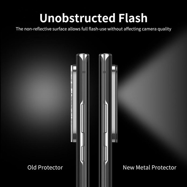 For Samsung Galaxy S23 5G / S23+ 5G ENKAY Hat-Prince Aluminium Alloy Camera Lens Protector Full Cover(Black)