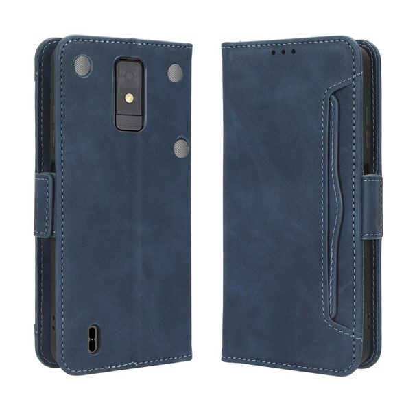 For ZTE Blade A32 Skin Feel Calf Texture Card Slots Leather Phone Case(Blue)