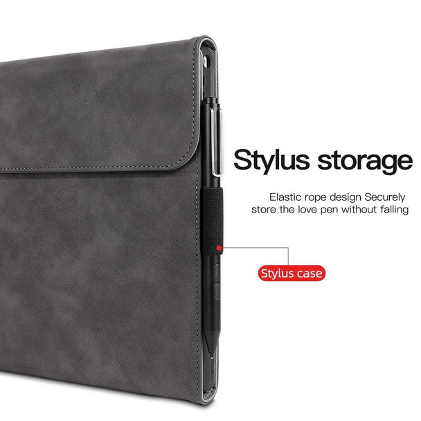 For Microsoft Surface Pro 7+ / 7 / 6 / 5 / 4 Sheepskin All-Inclusive Shockproof Protective Case with Power Bag(Black)
