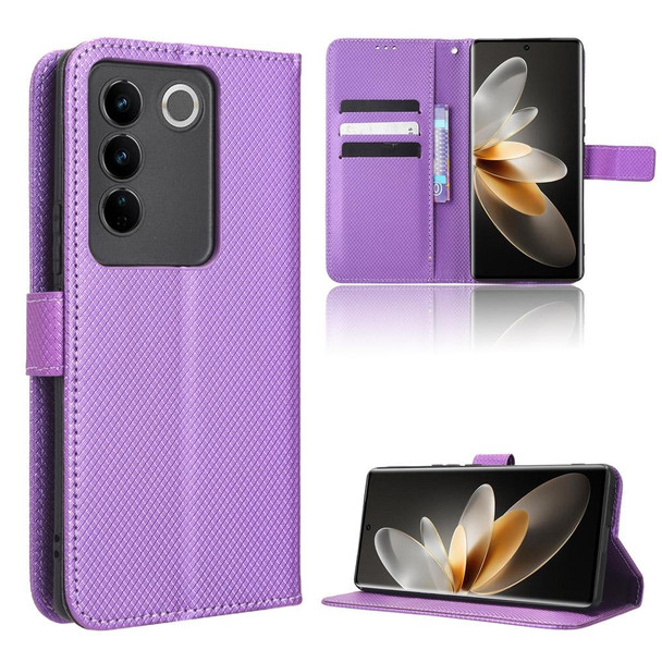 For vivo V27 / V27 Pro / S16 / S16 Pro Diamond Texture Leather Phone Case(Purple)