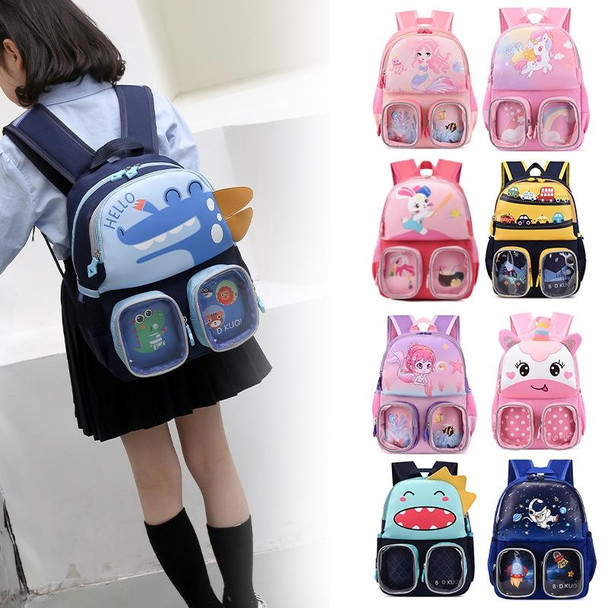 Kindergarten Children Cute Cartoon Backpack School Bag(Unicorn Big Eyes)