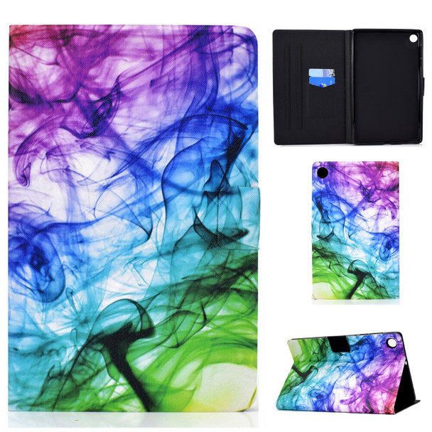 For Huawei MatePad SE Colored Drawing Horizontal Flip Tablet Leatherette Case(Smoke)