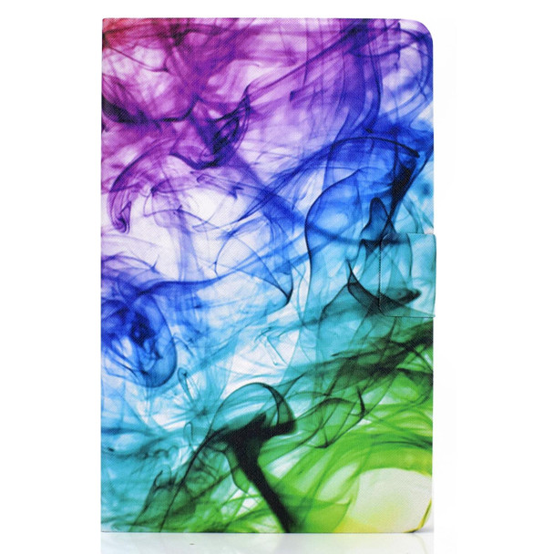 For Huawei MatePad SE Colored Drawing Horizontal Flip Tablet Leatherette Case(Smoke)