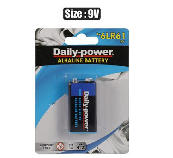 Batteries Alkaline Size:9volt 1pc